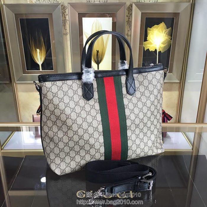 GUCCI 古馳男包 新款 368558 pvc配皮 Gucci男包 男士手提包 可肩背